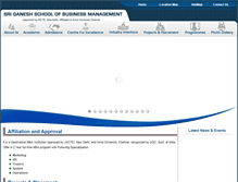 Tablet Screenshot of ganeshbusinessschool.org